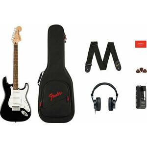 Fender Squier Affinity Series Stratocaster Mustang Micro Pack Black Chitară electrică imagine