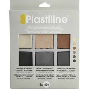 Plastiline Set Plasticine Sample Blocks Argilă profesională de modelare 6 x 80 g imagine