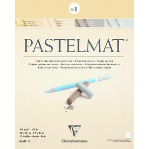 Clairefontaine Pastelmat Glued Pad N1 Carnete de Schițe 24 x 30 cm 360 g imagine