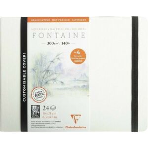 Clairefontaine Fontaine Hot-Pressed Hardbound Book + 4 Blotting Papers Carnete de Schițe 21 x 16 cm 300 g imagine