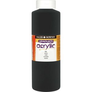 Daler Rowney Graduate Vopsea acrilică Black 1000 ml 1 buc imagine