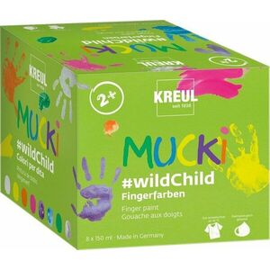 Kreul 2305 Set de vopsea pentru degete #Wildchild 8 x 150 ml imagine