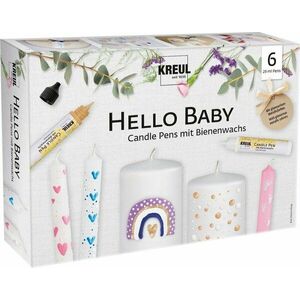 Kreul 49758 Set stilou lumanare Hello Baby 6 buc imagine