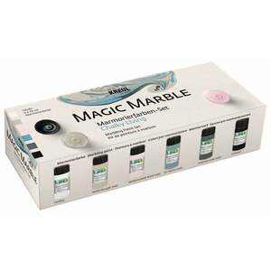 Kreul Magic Marble Un set de culori pentru marmorare Chalky Living Colours 6 x 20 ml imagine