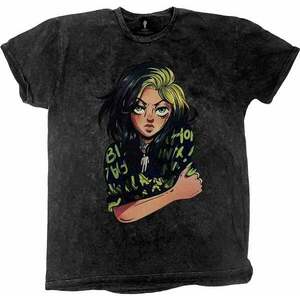 Billie Eilish Tricou Anime Billie Unisex Black 2XL imagine