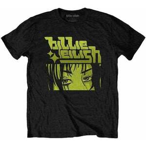 Billie Eilish Tricou Anime Logo Unisex Black 2XL imagine