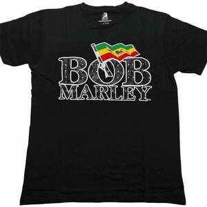 Bob Marley Tricou Flag Logo Unisex Black 2XL imagine