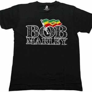 Bob Marley Tricou Flag Logo Unisex Black M imagine