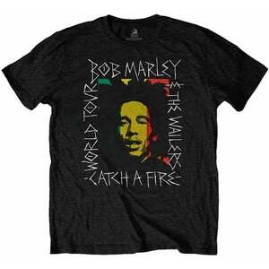 Bob Marley Tricou Rasta Scratch Unisex Black 2XL imagine