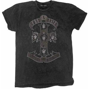 Guns N' Roses Tricou Monochrome Cross Unisex Dip-Dye on Black 2XL imagine