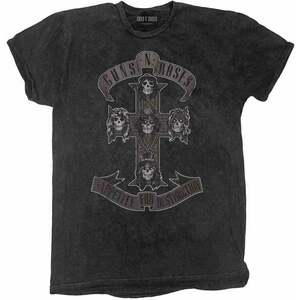 Guns N' Roses Tricou Monochrome Cross Unisex Dip-Dye on Black XL imagine