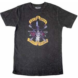 Guns N' Roses Tricou Appetite Washed Unisex Dip-Dye on Black 2XL imagine