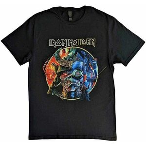 Iron Maiden Tricou The Future Past Tour '23 Circle Art Unisex Black 2XL imagine