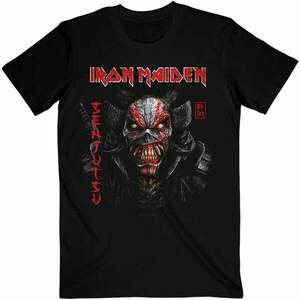 Iron Maiden Tricou Senjutsu Black Cover Vertical Logo Unisex Black 2XL imagine