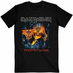 Iron Maiden Tricou Number Of The Beast Eddie Panel Burst Unisex Black 2XL imagine