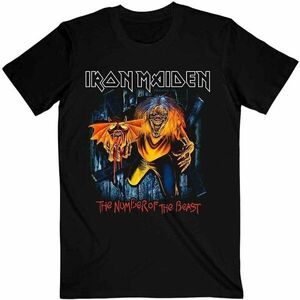 Iron Maiden Tricou Number Of The Beast Eddie Panel Burst Unisex Black XL imagine