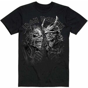 Iron Maiden Tricou Senjutsu Large Grayscale Heads Unisex Black 2XL imagine