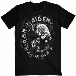 Iron Maiden Tricou Number Of The Beast Grey Tone Unisex Black L imagine