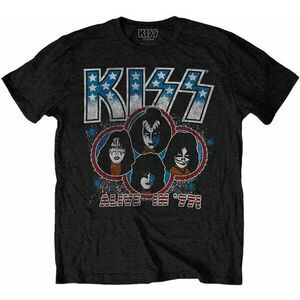 Kiss Tricou Alive in '77 Unisex Black M imagine