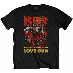 Kiss Tricou Love Gun Glow Unisex Black 2XL imagine