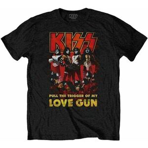 Kiss Tricou Love Gun Glow Unisex Black L imagine