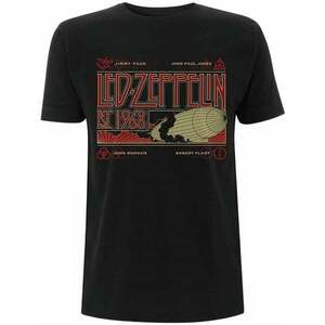 Led Zeppelin Tricou Zeppelin & Smoke Unisex Black 2XL imagine