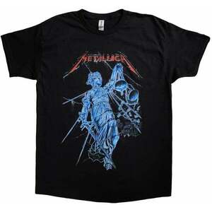 Metallica Tricou Blue Justice Unisex Black 2XL imagine