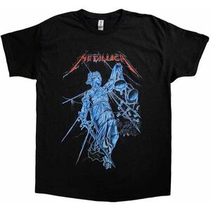 Metallica Tricou Blue Justice Unisex Black M imagine