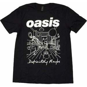 Oasis Tricou Definitely Maybe Line Drawing Unisex Black 2XL imagine