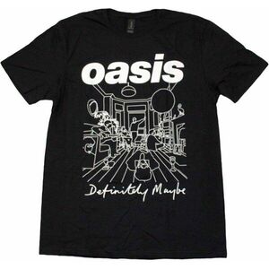 Oasis Tricou Definitely Maybe Line Drawing Unisex Black XL imagine