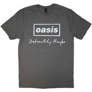 Oasis Tricou Definitely Maybe Distressed Text Logo Unisex Gri cărbune M imagine