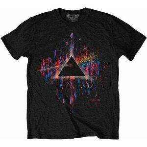 Pink Floyd Tricou Dark Side of the Moon Pink Splatter Unisex Black 2XL imagine