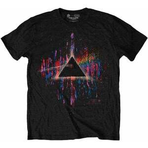 Pink Floyd Tricou Dark Side of the Moon Pink Splatter Unisex Black L imagine