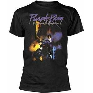 Prince Tricou Purple Rain Unisex Black 2XL imagine