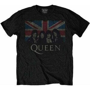 Queen Tricou Vintage Union Jack Unisex Black 2XL imagine