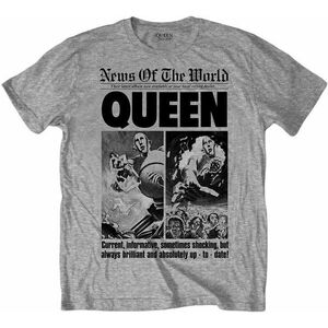 Queen Tricou News of the World 40th Front Page Unisex Gri 2XL imagine