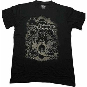 Queen Tricou Ornate Crest Unisex Black 2XL imagine