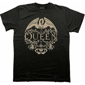 Queen Tricou Floral Crest Mono Unisex Black L imagine