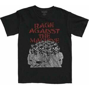 Rage Against The Machine Tricou Crowd Masks Unisex Black 2XL imagine