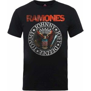 Ramones Tricou Vintage Eagle Seal Unisex Black XL imagine