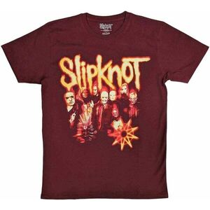 Slipknot Tricou The End So Far Group Photo Tribal S Nonogram Unisex Maroon Red M imagine