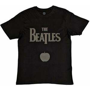 The Beatles Tricou Drop T Logo & Apple Unisex Black M imagine