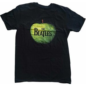 The Beatles Tricou Apple Logo Unisex Black 2XL imagine