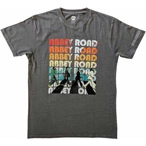 The Beatles Tricou Abbey Stacked Unisex Gri cărbune XL imagine