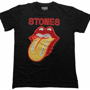 The Rolling Stones Tricou Dia Tongue Unisex Black 2XL imagine