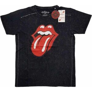 The Rolling Stones Tricou Classic Tongue (Wash Collection) Unisex Black 2XL imagine