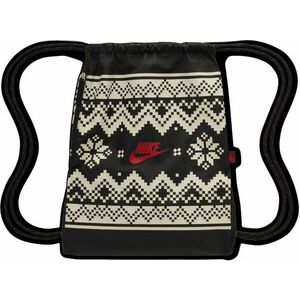 Nike Heritage Holiday Geantă cu șnur Black/White Fair Isle imagine