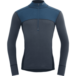 Devold Lauparen Merino 190 Zip Neck Man Flood/Night/Ink M Lenjerie termică imagine