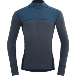 Devold Lauparen Merino 190 Zip Neck Man Flood/Night/Ink L Lenjerie termică imagine