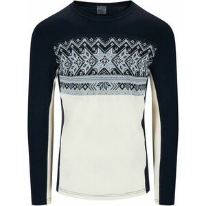 Dale of Norway Vail Mens Crew Neck Baselayer Off White/Navy S Pulover imagine